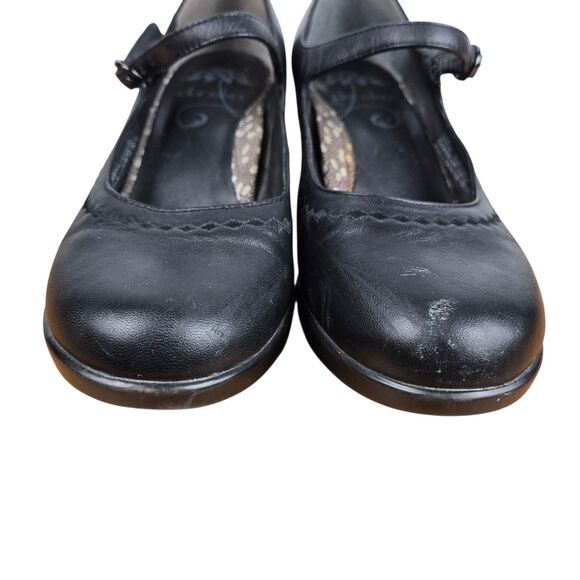 Dansko Bett Nappa Mary Jane Pumps Sz 37 US 6.5 - 7 Black Block Heel - Picture 6 of 12